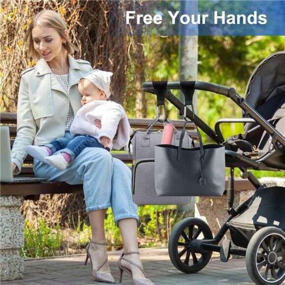 Stroller Hooks 4 Pack Bag Clips Universal Diaper Bag Purse Backpack Hanging - Picture 2 of 7